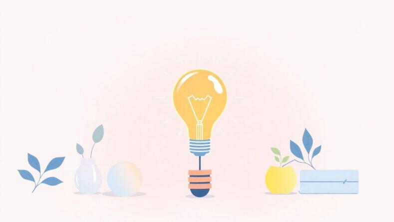 En ren illustrasjon av en lyspære. {{brizy_dc_image_alt entityId=