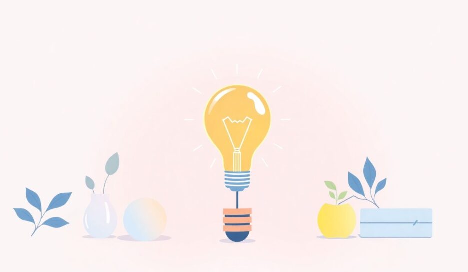 En ren illustrasjon av en lyspære. {{brizy_dc_image_alt entityId=