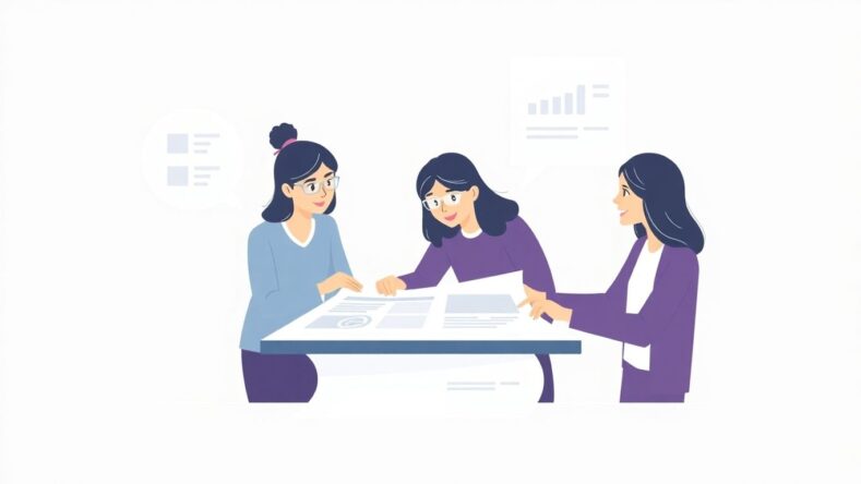 Illustrasjon av småbedrifter som jobber med markedsplan. {{brizy_dc_image_alt entityId=