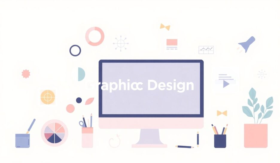 Illustrasjon av grafisk design med myke farger. {{brizy_dc_image_alt entityId=