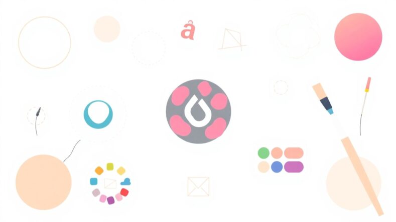 Moderne illustrasjon av logo design elementer. {{brizy_dc_image_alt entityId=
