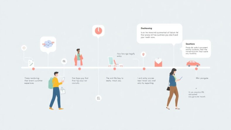 Illustrasjon av kundereisen og merkevarestrategi. {{brizy_dc_image_alt entityId=