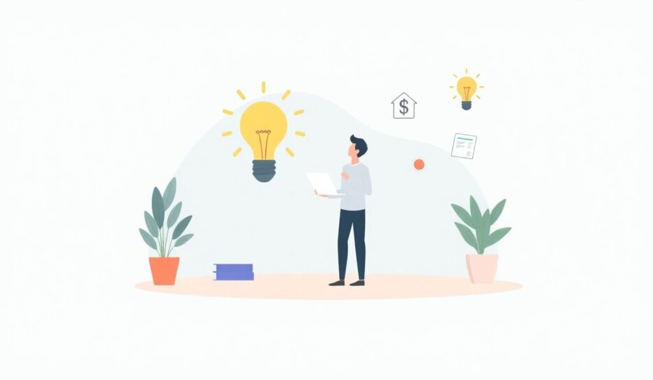 Illustrasjon av en gründer og forretningside. {{brizy_dc_image_alt entityId=