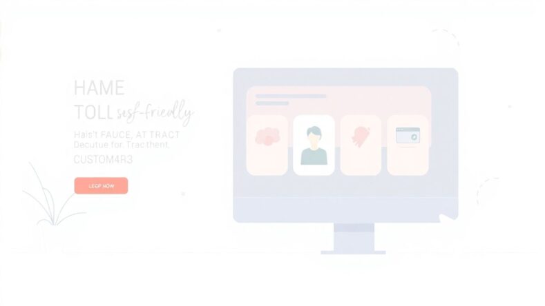 Moderne nettsidedesign med myke farger og minimalisme. {{brizy_dc_image_alt entityId=