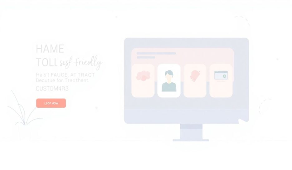 Moderne nettsidedesign med myke farger og minimalisme. {{brizy_dc_image_alt entityId=