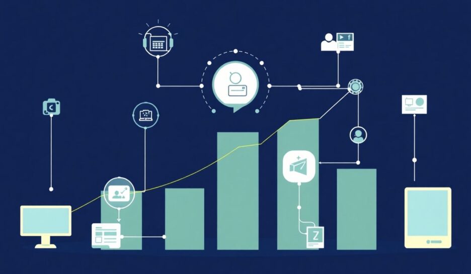 Illustrasjon av digital teknologi i forretningsutvikling {{brizy_dc_image_alt entityId=