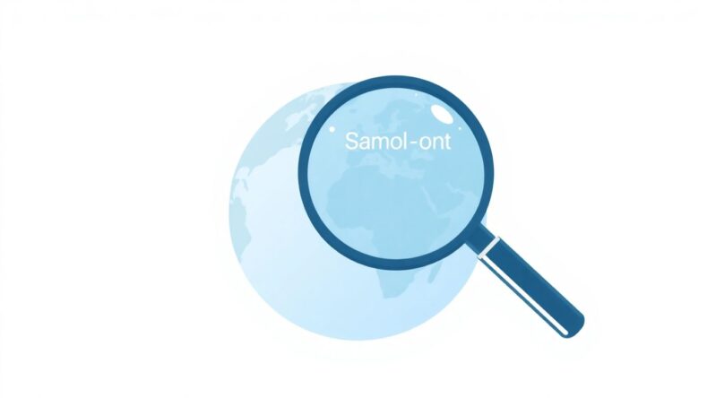 Forstørrelsesglass over en digital globus {{brizy_dc_image_alt entityId=