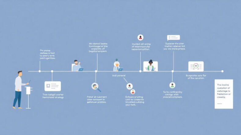 Illustrasjon av kundereisen og merkevarestrategi. {{brizy_dc_image_alt entityId=