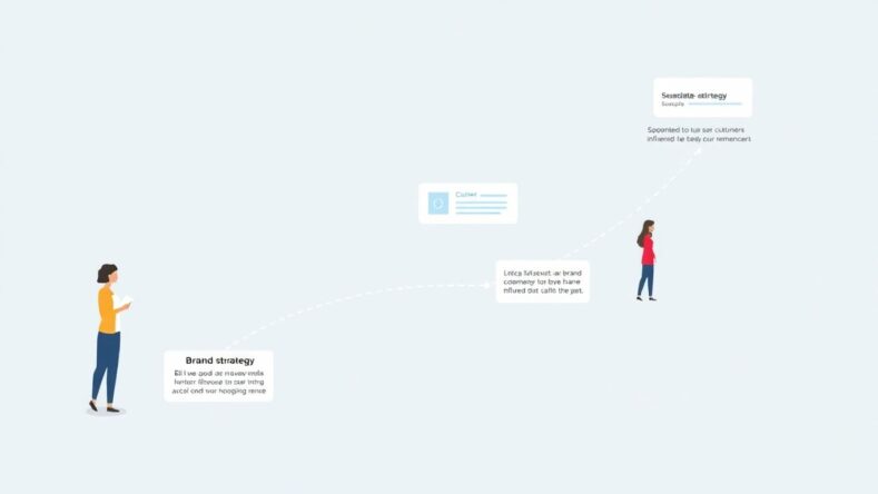 Illustrajson av kundereisen med fokus på merkevare. {{brizy_dc_image_alt entityId=